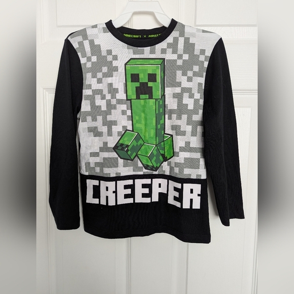 Minecraft Creeper Kids (Size 6) Long Sleeve Shirt - Picture 2 of 5
